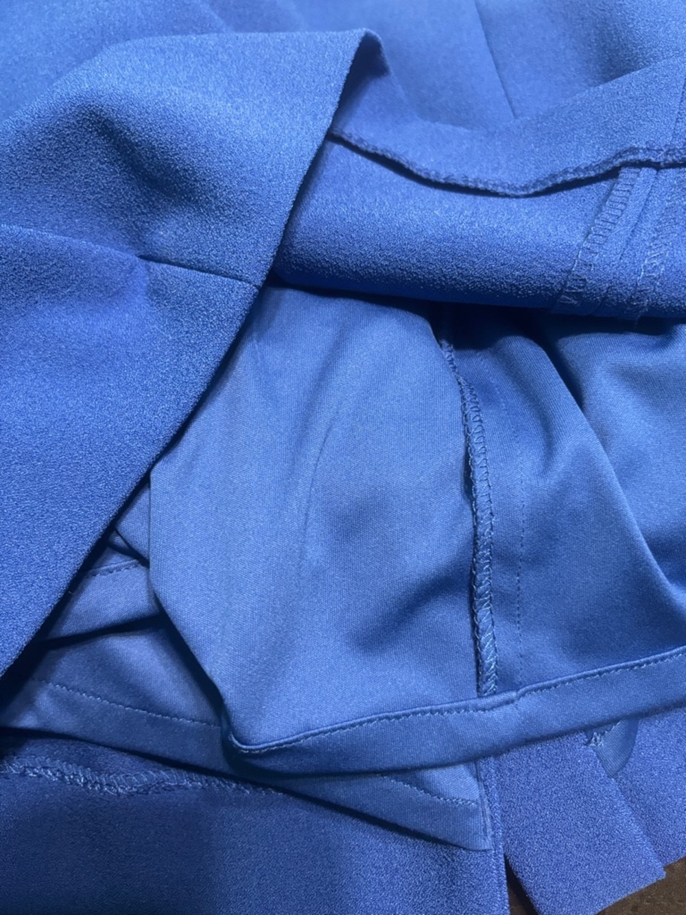 Classic Cobalt Midi Professional Lined Dress with Short Sleeves - Picture 6 of 8